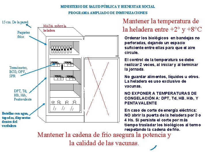 MINISTERIO DE SALUD PÚBLICA Y BIENESTAR SOCIAL PROGRAMA AMPLIADO DE INMUNIZACIONES 15 cm. De