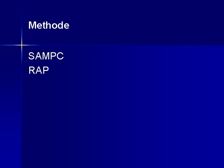 Methode SAMPC RAP 