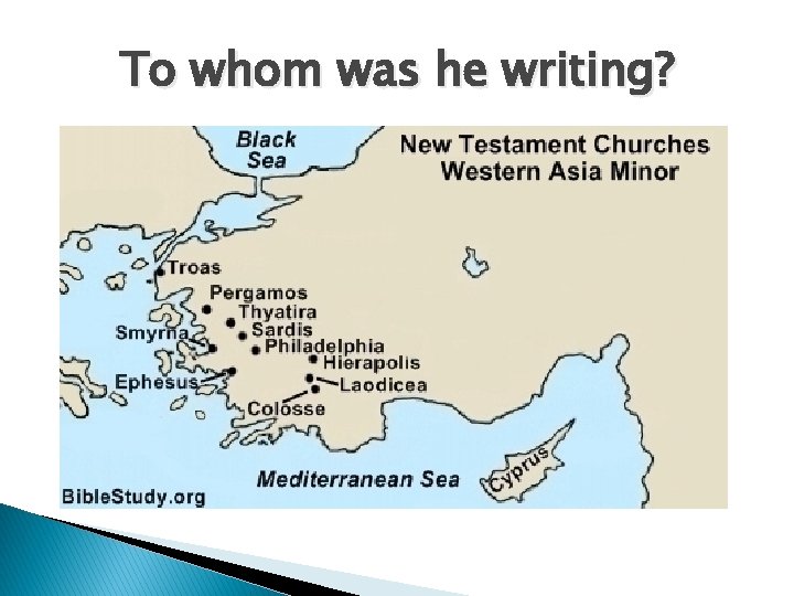 To whom was he writing? 
