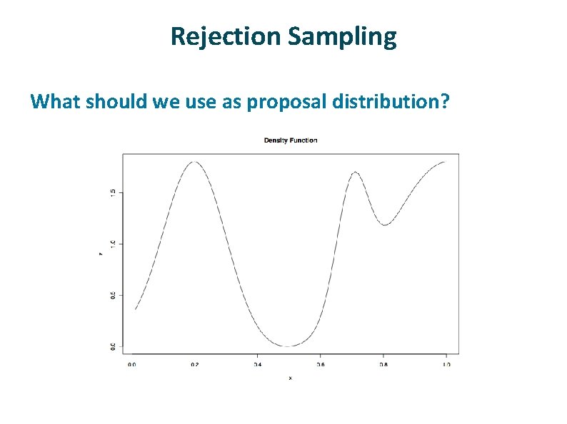 Rejection Sampling ü What should we use as proposal distribution? Rejection Sampling ü What should we use as proposal distribution?