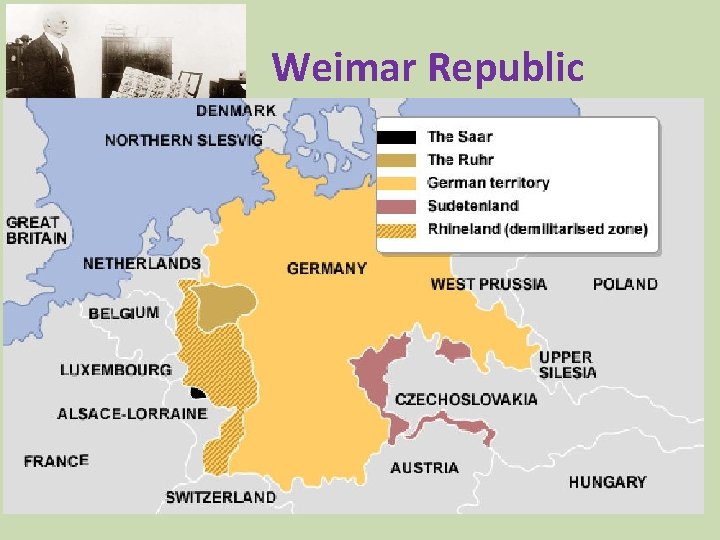 Weimar Republic • Reparations – how much? • Huuuuuuge economic problems • Inflation, falling