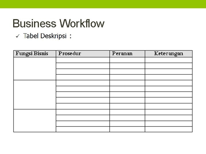 Business Workflow 