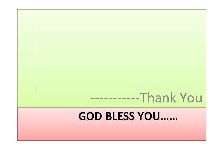 ------Thank You GOD BLESS YOU…… 