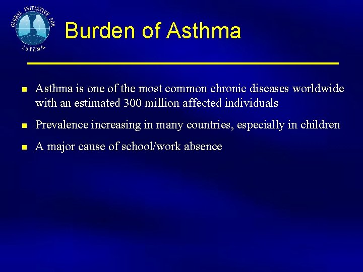 Burden of Asthma is one of the most common chronic diseases worldwide with an