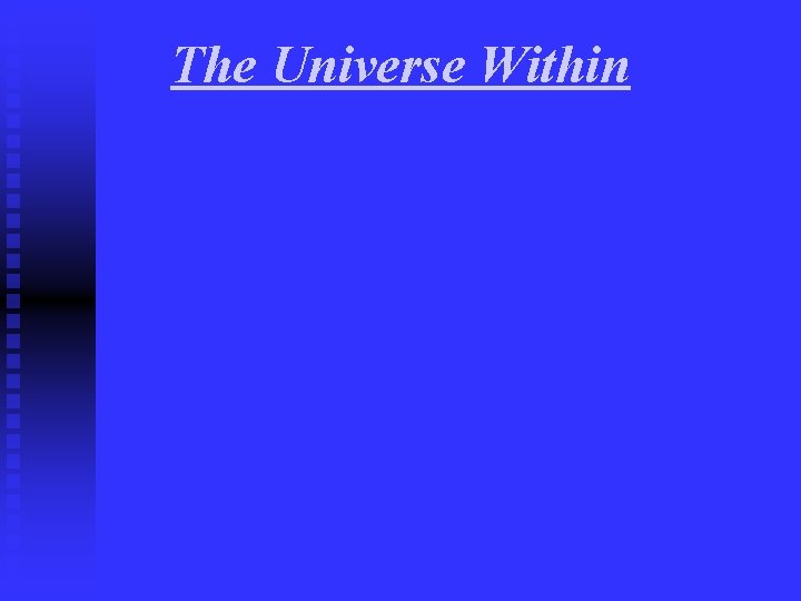 The Universe Within 