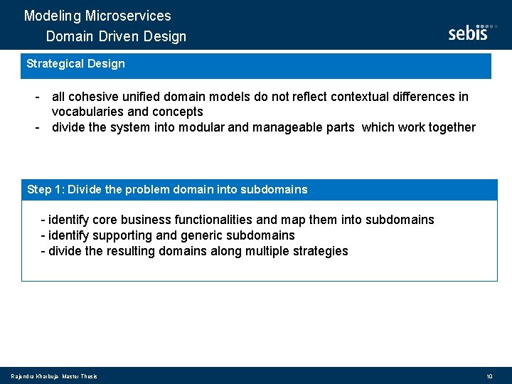 Modeling Microservices Domain Driven Design Strategical Design - all cohesive unified domain models do