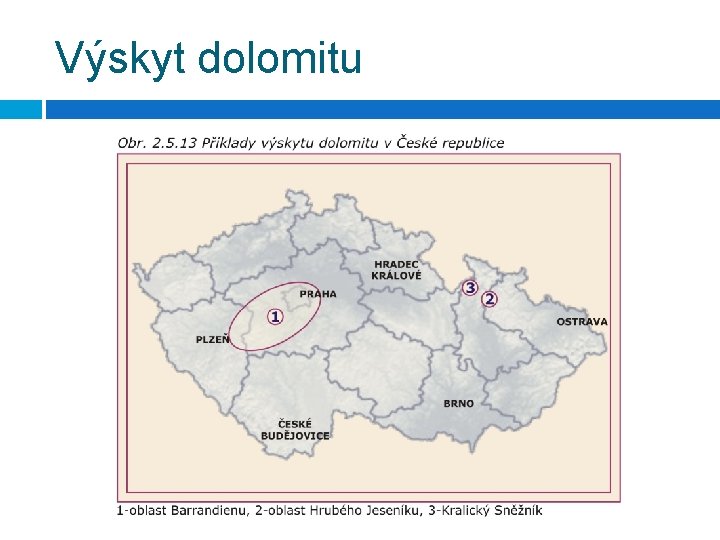 Výskyt dolomitu 