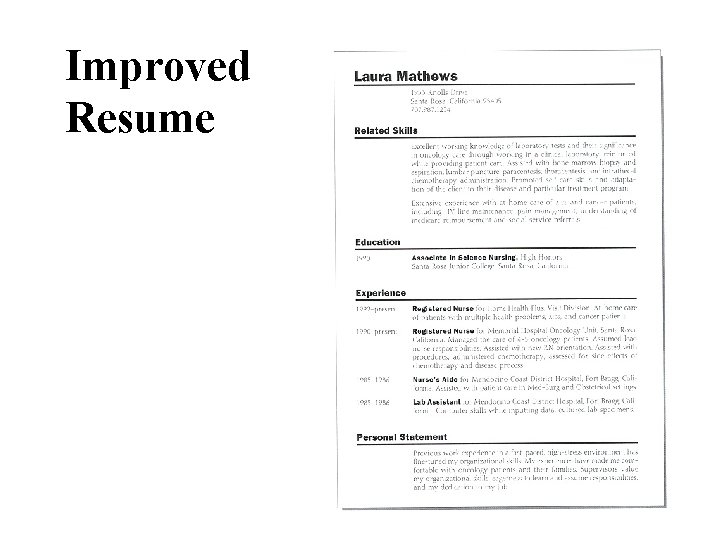 Improved Resume 