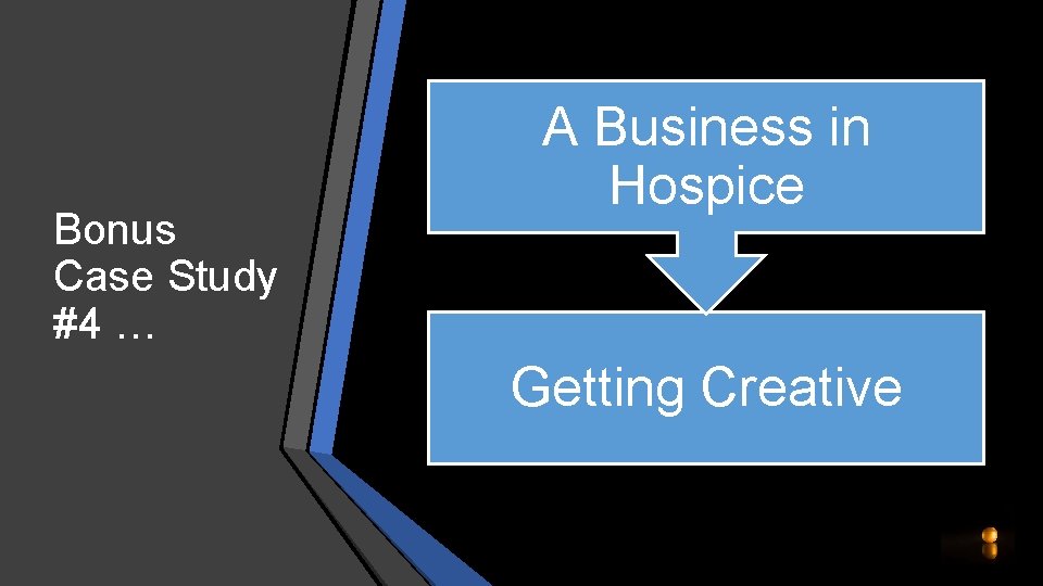 Bonus Case Study #4 … A Business in Hospice Getting Creative 