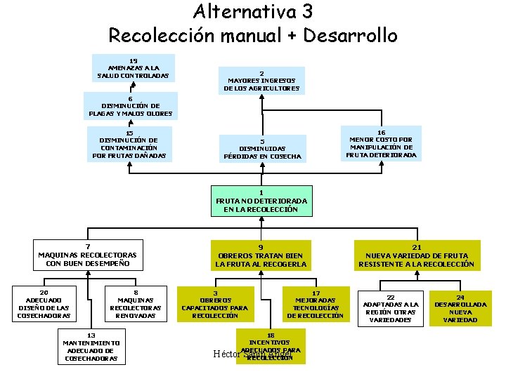 Alternativa 3 Recolección manual + Desarrollo 19 AMENAZAS A LA SALUD CONTROLADAS 2 MAYORES