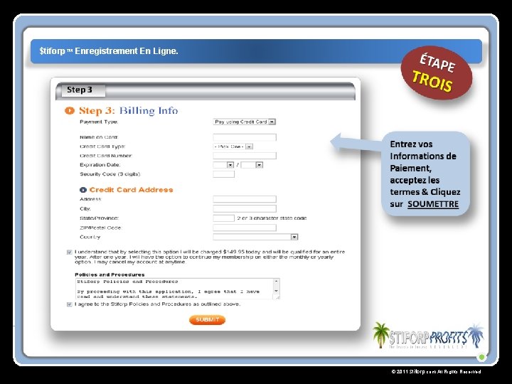 $tiforp™ Enregistrement En Ligne. © 2011 Stiforp. com All Rights Reserved. 