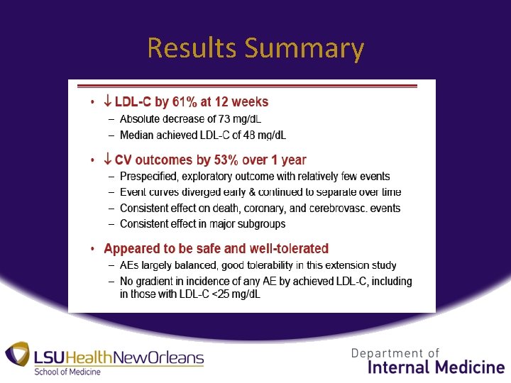 Results Summary 