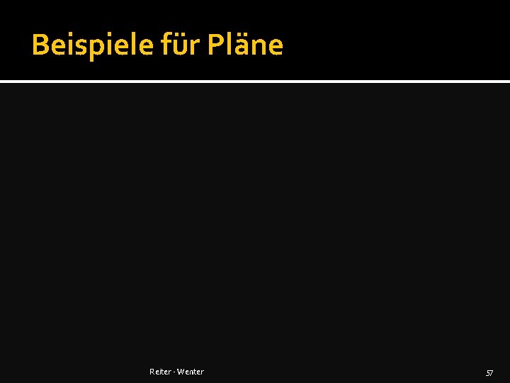 Beispiele für Pläne Reiter - Wenter 57 