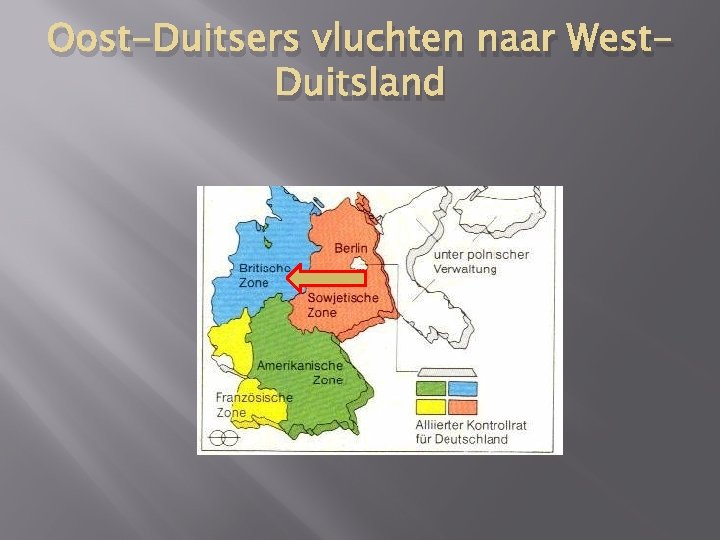 Oost-Duitsers vluchten naar West. Duitsland 