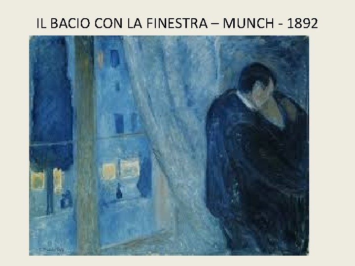 IL BACIO CON LA FINESTRA – MUNCH - 1892 