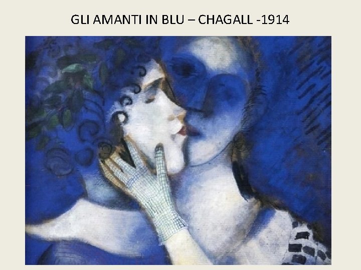 GLI AMANTI IN BLU – CHAGALL -1914 