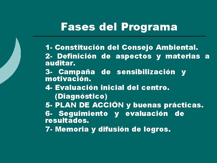 Fases del Programa 1. 2. 3. 4. 5. 6. 7. 8. 1 - Constitución