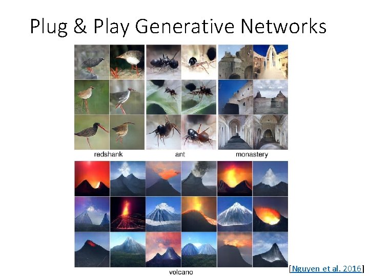 Plug & Play Generative Networks [Nguyen et al. 2016] 