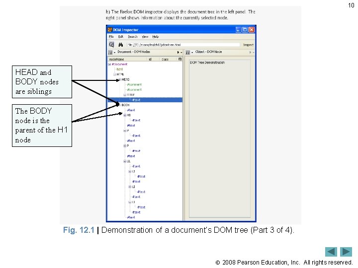 10 HEAD and BODY nodes are siblings The BODY node is the parent of