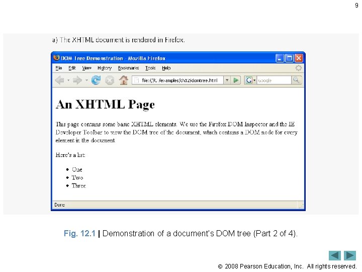 9 Fig. 12. 1 | Demonstration of a document’s DOM tree (Part 2 of