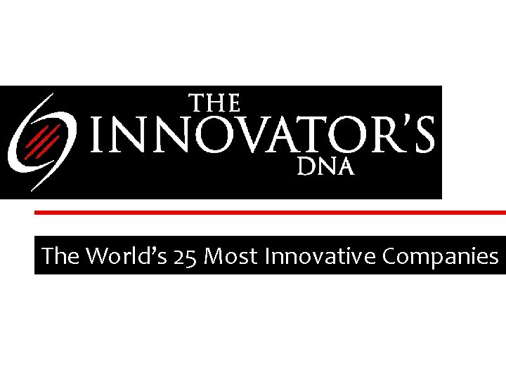 The World’s 25 Most Innovative Companies 