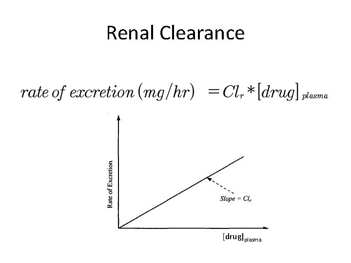 Renal Clearance [drug]plasma 