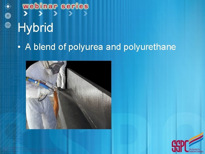 Hybrid • A blend of polyurea and polyurethane 