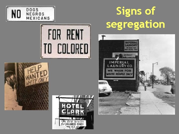 Signs of segregation 