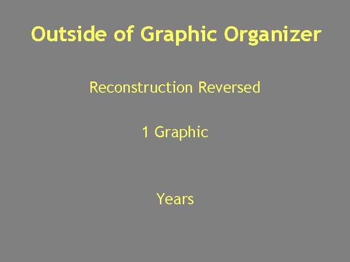 Outside of Graphic Organizer Reconstruction Reversed 1 Graphic Years 