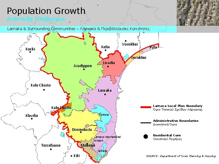 Population Growth Ανάπτυξη Πληθυσμού Larnaka & Surrounding Communities – Λάρνακα & Περιβάλλουσες Κοινότητες Kelia