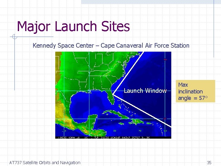 Major Launch Sites Kennedy Space Center – Cape Canaveral Air Force Station Launch Window