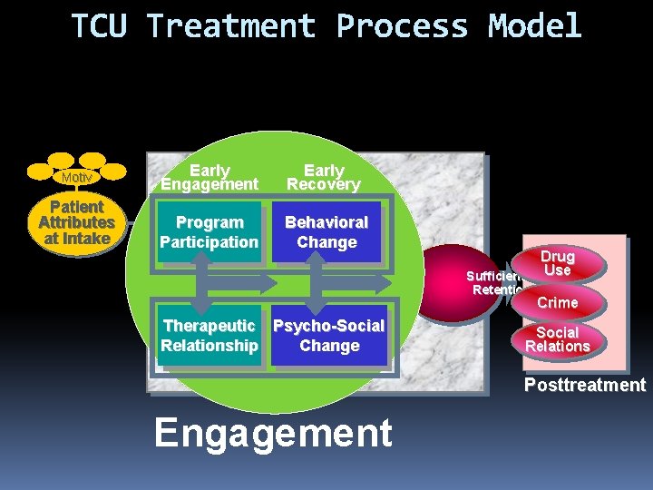 TCU Treatment Process Model Motiv Patient Attributes at Intake Early Engagement Early Recovery Program