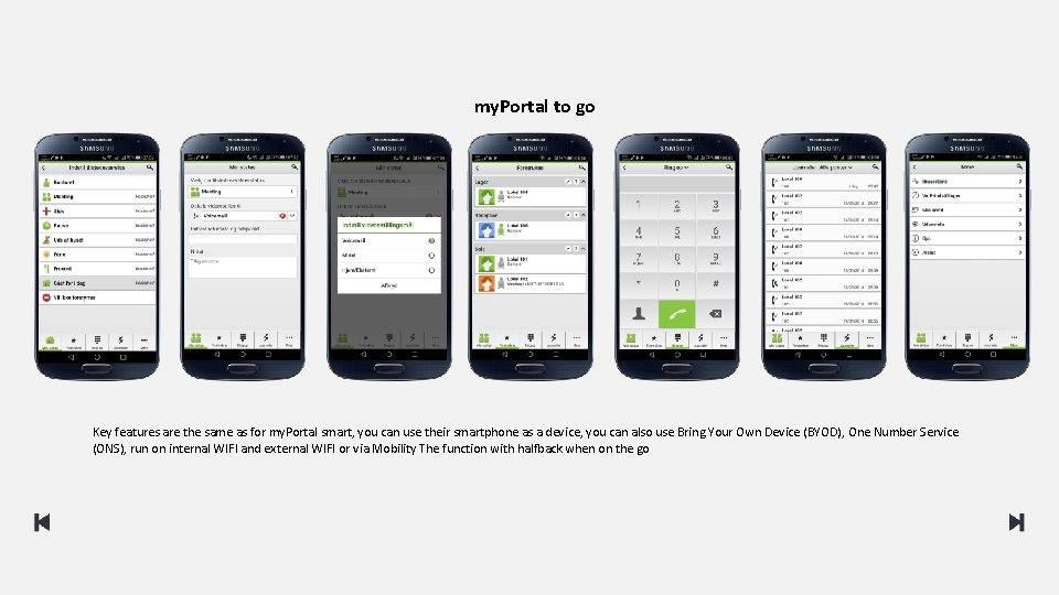 my. Portal to go Key features are the same as for my. Portal smart,