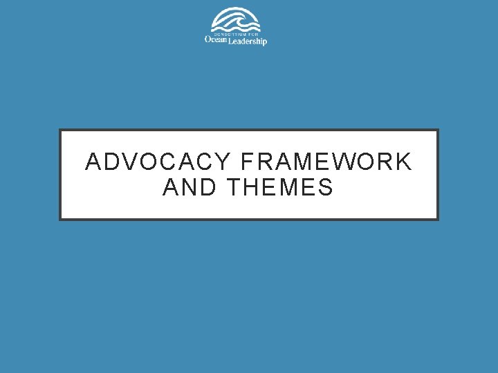 ADVOCACY FRAMEWORK AND THEMES 