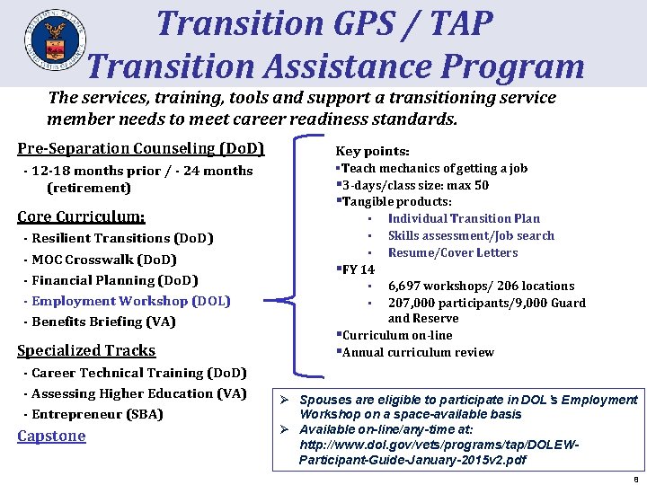Department of Labor Veterans Employment and Training Service