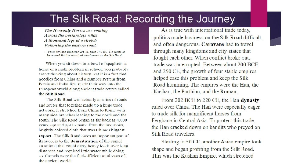 The Silk Road: Recording the Journey 