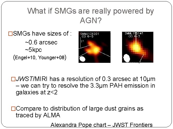 What if SMGs are really powered by AGN? �SMGs have sizes of : ~0.