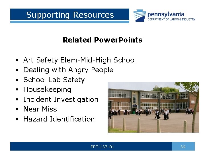 Supporting Resources Related Power. Points § § § § Art Safety Elem-Mid-High School Dealing