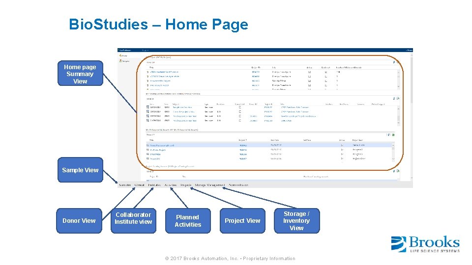 Bio. Studies – Home Page Home page Summary View Sample View Donor View Collaborator