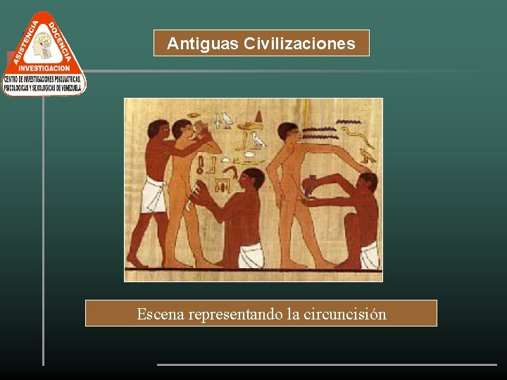 Antiguas Civilizaciones Escena representando la circuncisión 