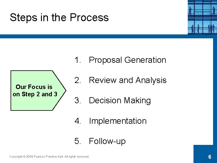 Steps in the Process 1. Proposal Generation Our Focus is on Step 2 and