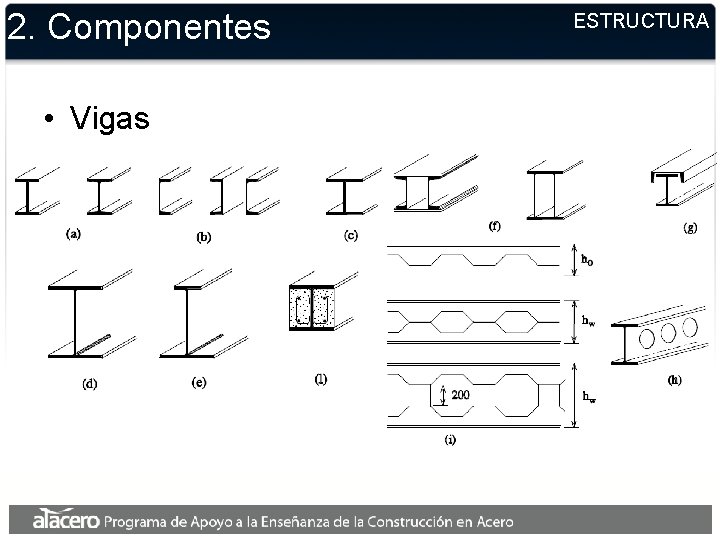 2. Componentes • Vigas ESTRUCTURA 