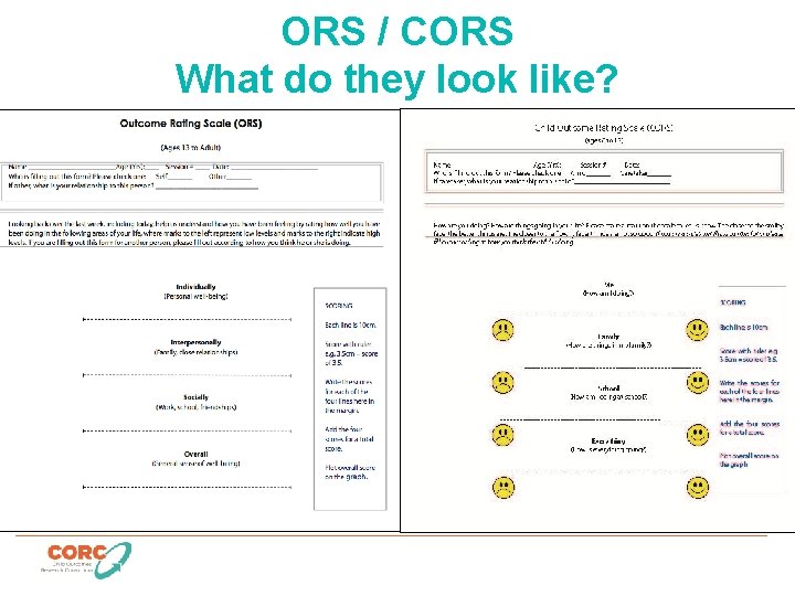 ORS / CORS What do they look like? 