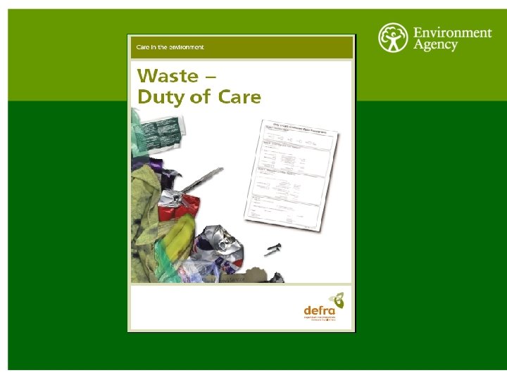 Environmental Legislation for Business David Elliott Environment Officer