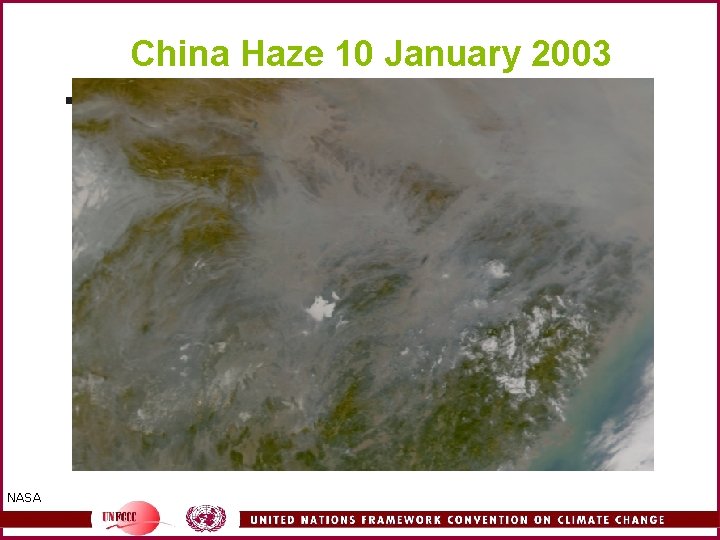 China Haze 10 January 2003 NASA 