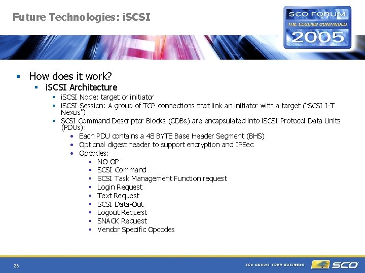 Future Technologies: i. SCSI § How does it work? § i. SCSI Architecture §