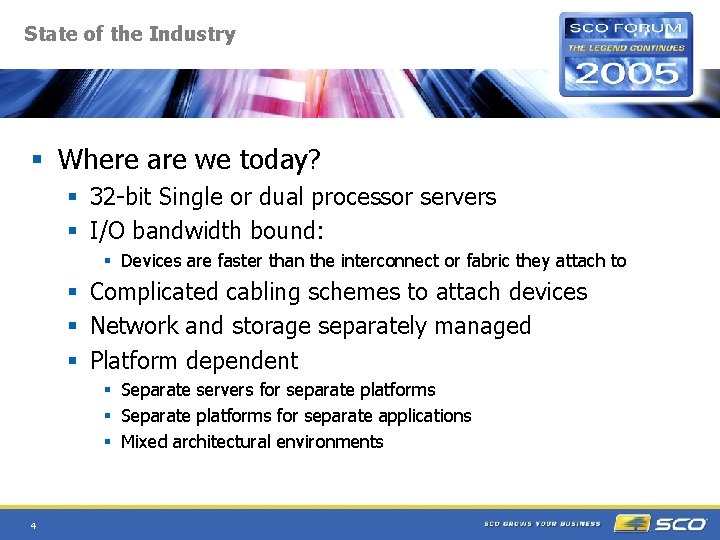 State of the Industry § Where are we today? § 32 -bit Single or