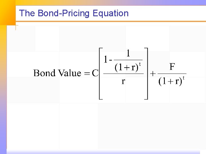 The Bond-Pricing Equation 