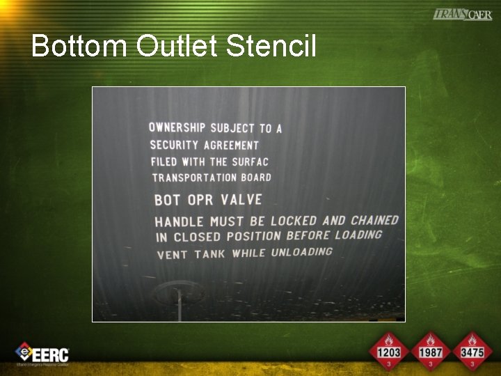 Bottom Outlet Stencil 