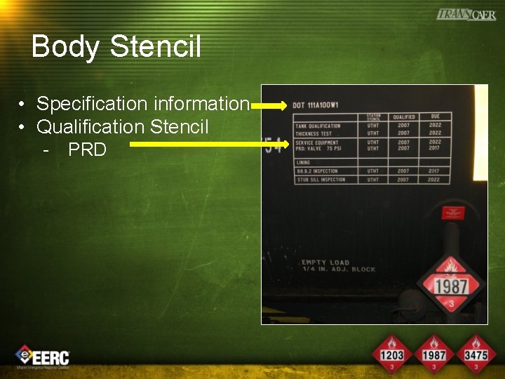 Body Stencil • Specification information • Qualification Stencil - PRD 